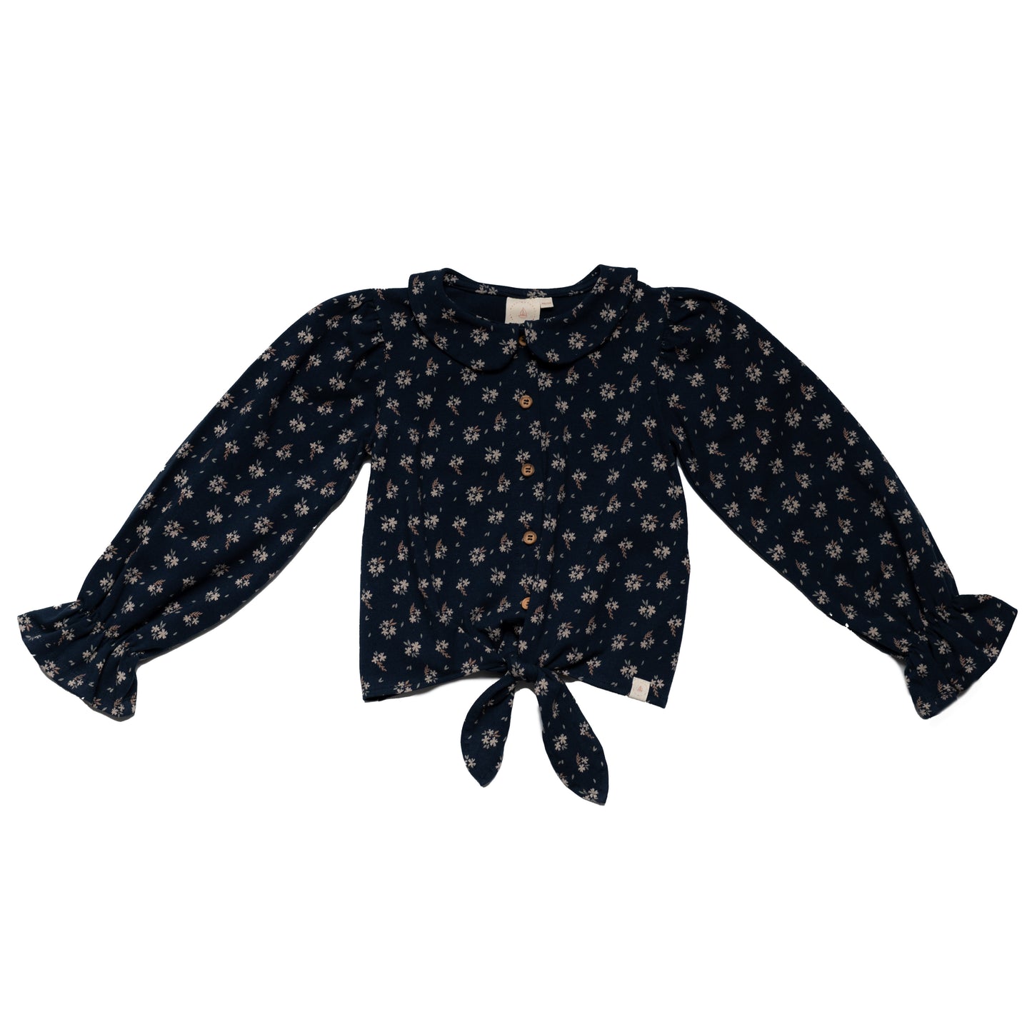 Navy Natural | Faya blouse | Dark blue flower