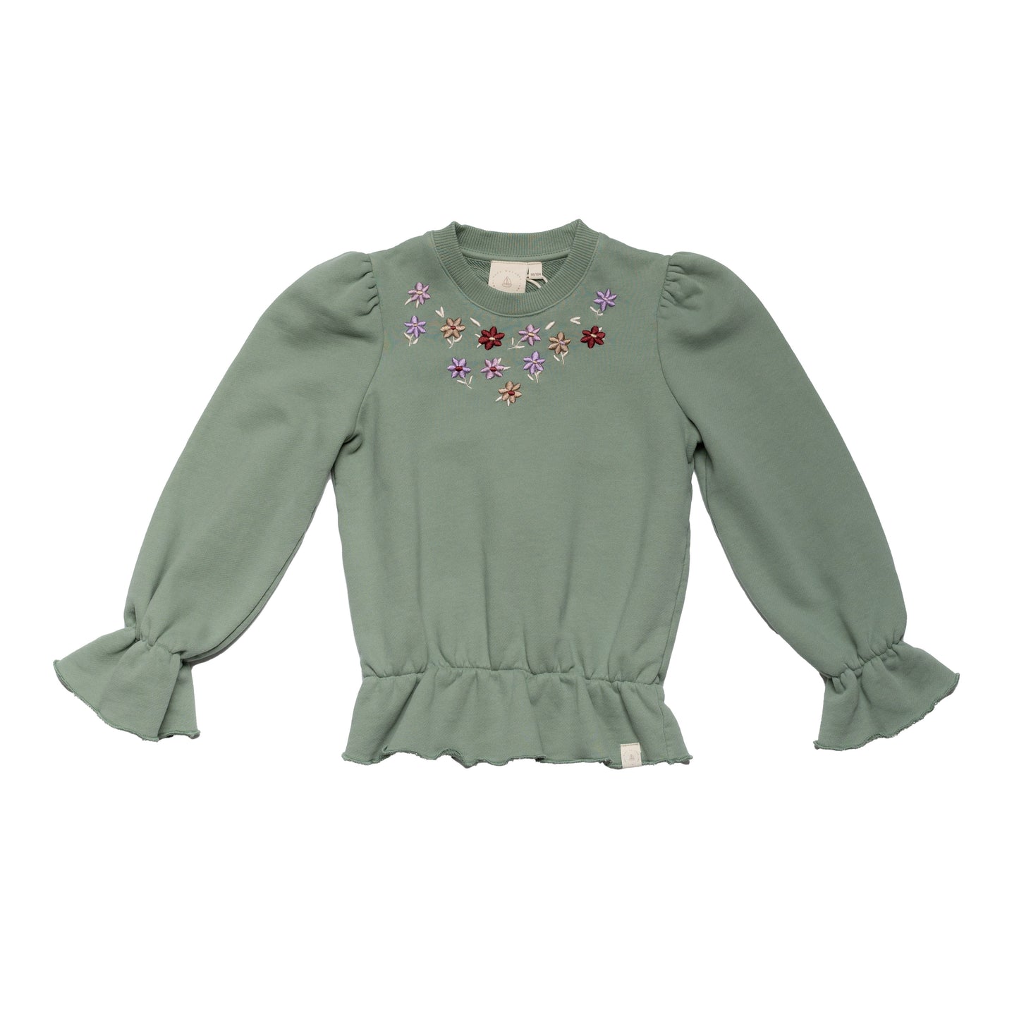 Navy natural | Keesje sweater | Green flower