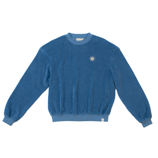 Navy Natural | Oversized sweater bath terry| Blue