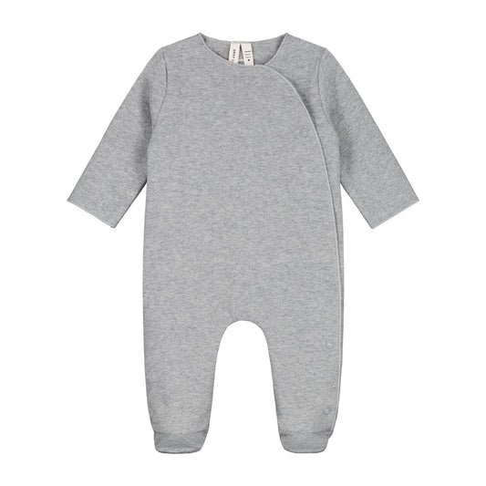 Gray Label | Newborn suit snaps GOTS grey melange
