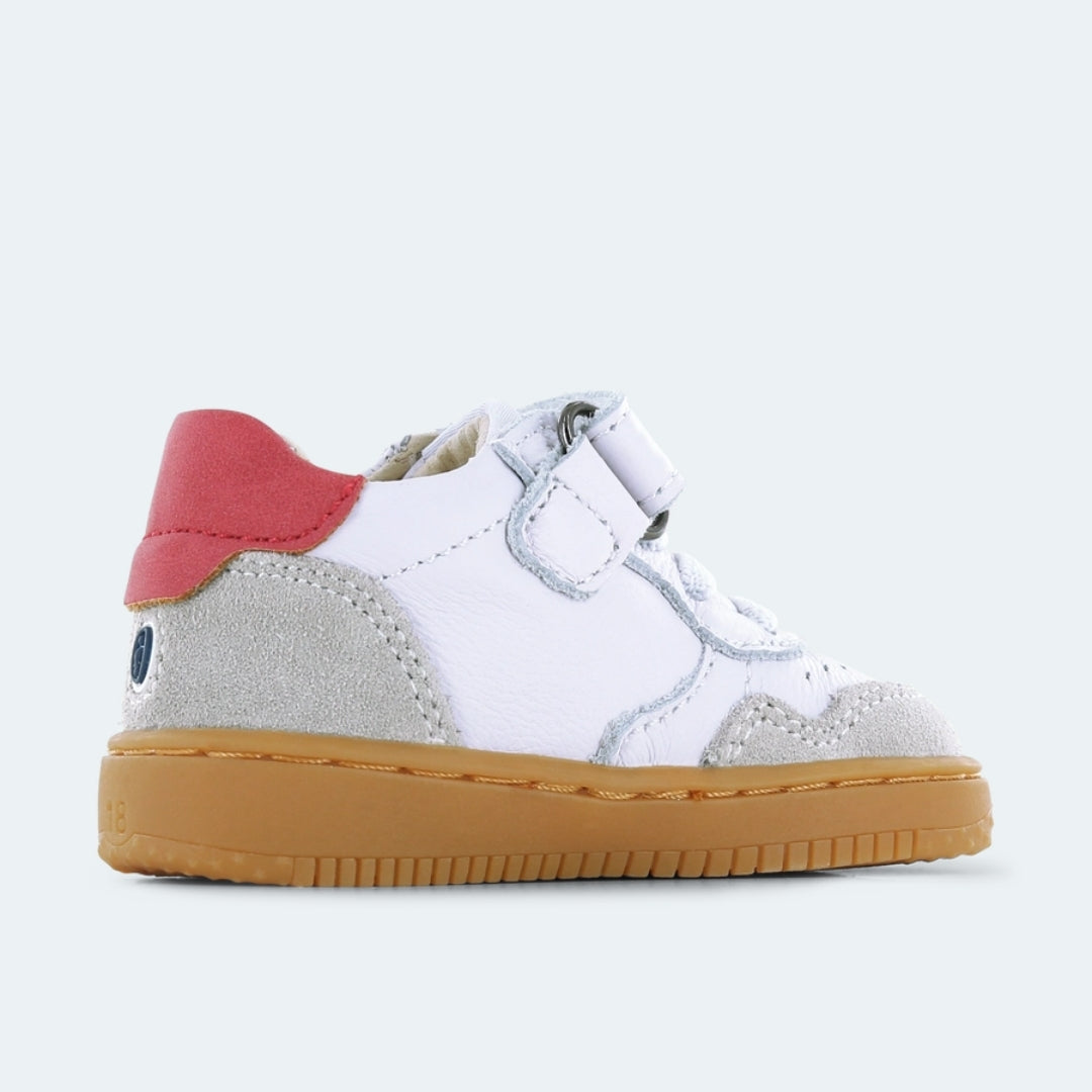 Shoesme sneaker | Babyproof White grey red