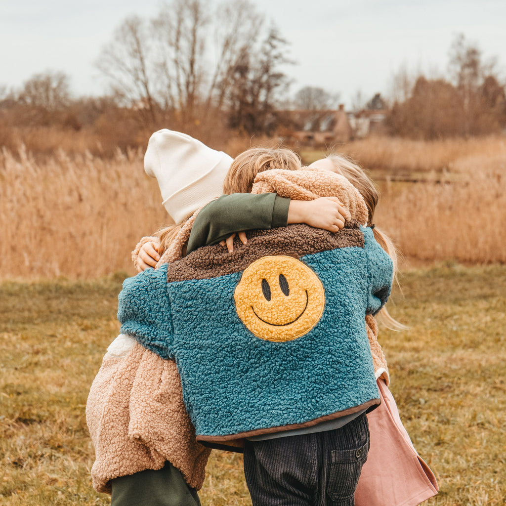 Elle and Rapha | Little teddy | Smiley Jacket blue