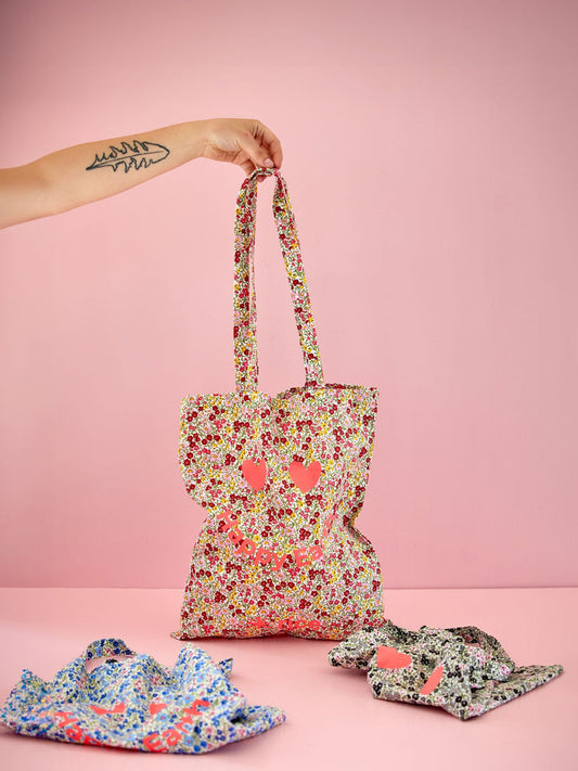 Rice | Canvas tas | Flower "Happy earth"