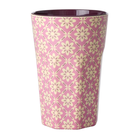 Rice | Melamine cup groot | Graphic flower print