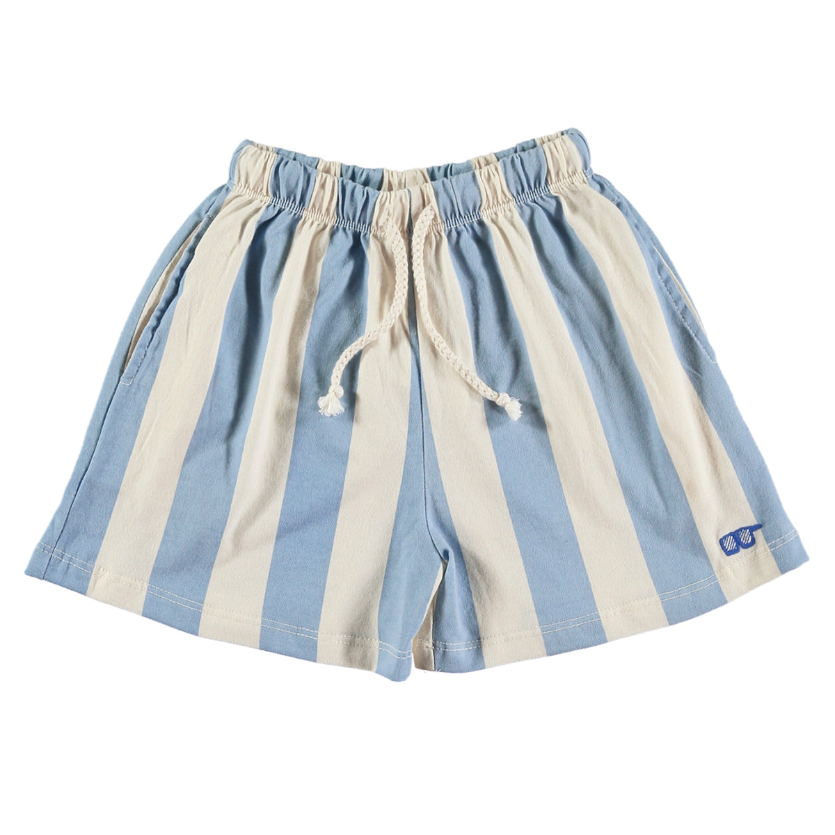 Lotiekids | Bermuda shorts | Stripes Off white & blue
