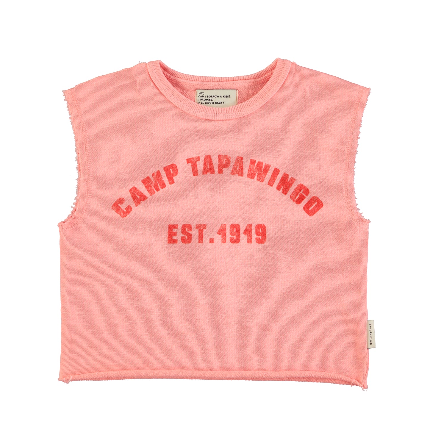 Piupiuchick | Sleeveless top | Pink w/ Camp tapawingo print