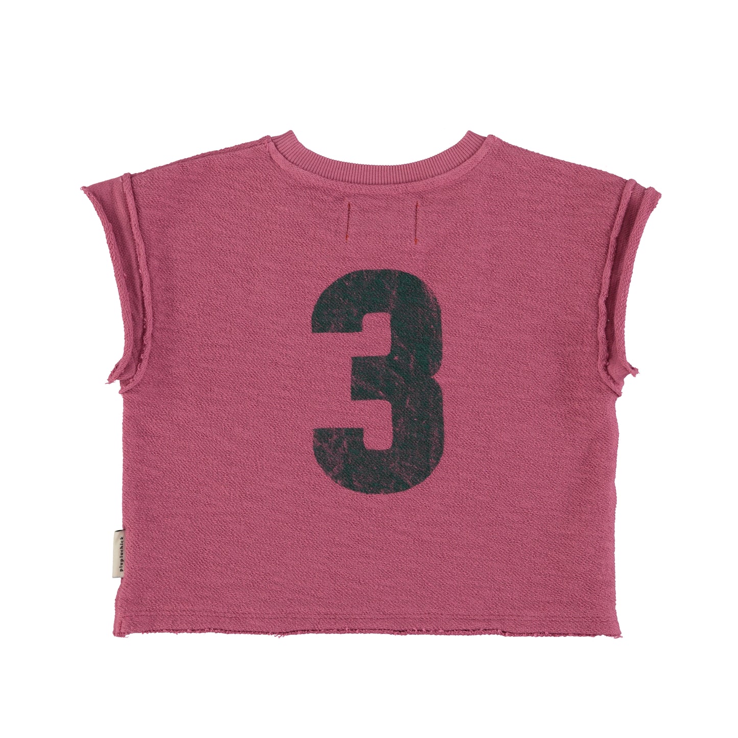 Piupiuchick | Sleeveless Sweatshirt | Fuchsia w/3 print