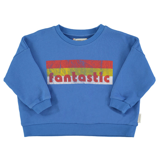 Piupiuchick | Sweatshirt blue/ w fantastic print