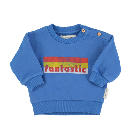 Piupiuchick | Sweatshirt blue/ w fantastic print