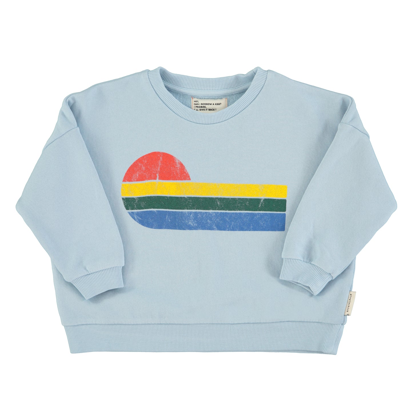 piupiuchick | Sweatshirt light blue w/ wave print