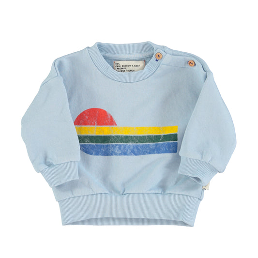 piupiuchick | Sweatshirt light blue w/ wave print