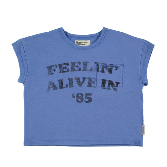 Piupiuchick | T shirt Blue w/ Feeling alive print