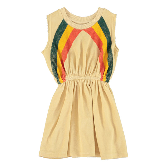 Piupiuchick | Dress Sand w/ multicolor stripe