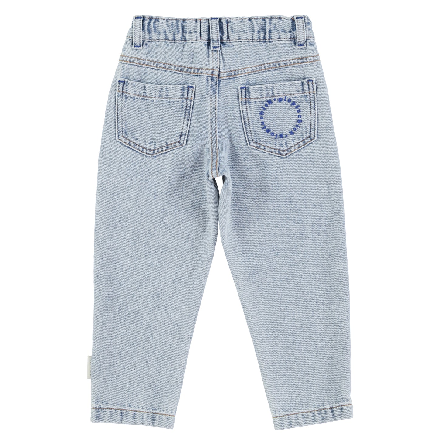 Piupiuchick | Momfit trousers | Washed denim blue