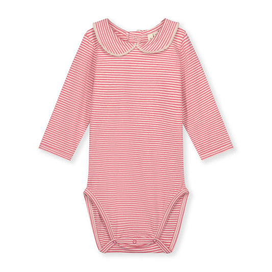 Gray label | baby collar onesie | Cherry - cream