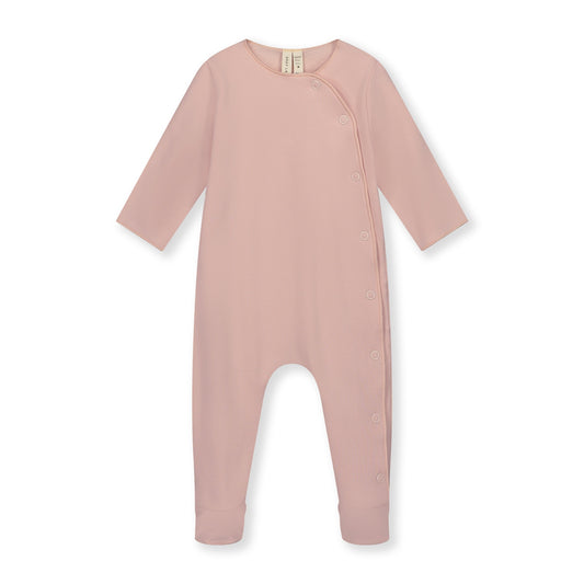 Gray Label | Newborn suit snaps GOTS faded pink