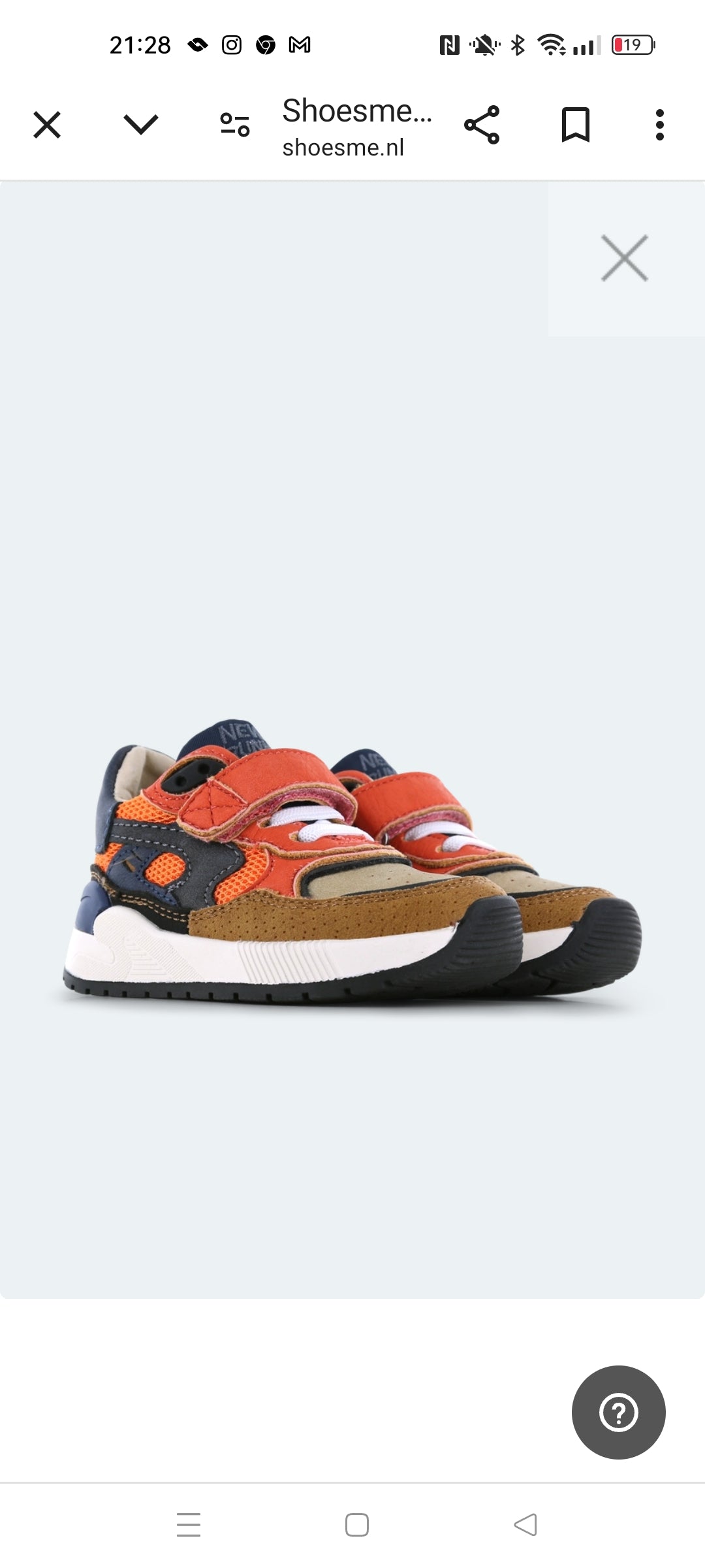 Shoesme sneaker blue orange