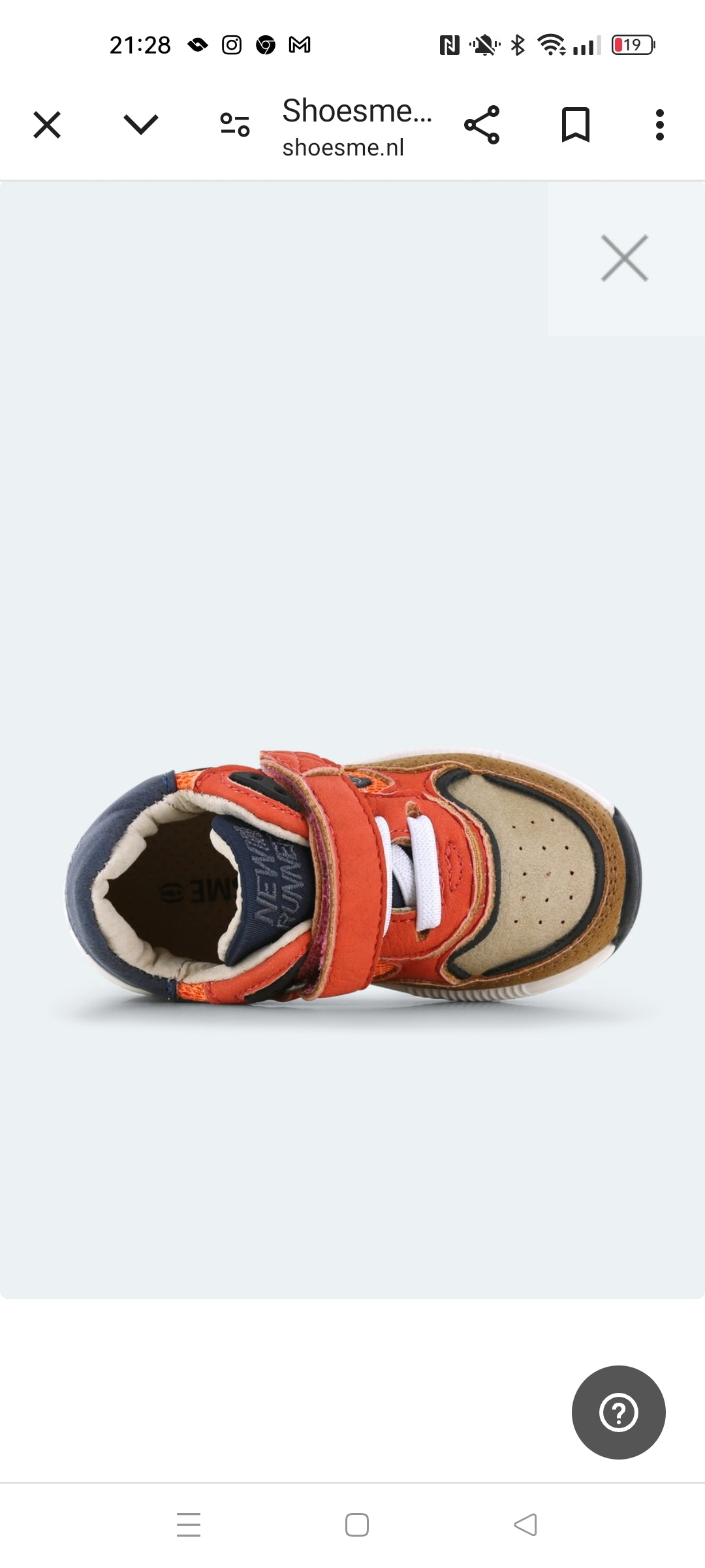 Shoesme sneaker blue orange