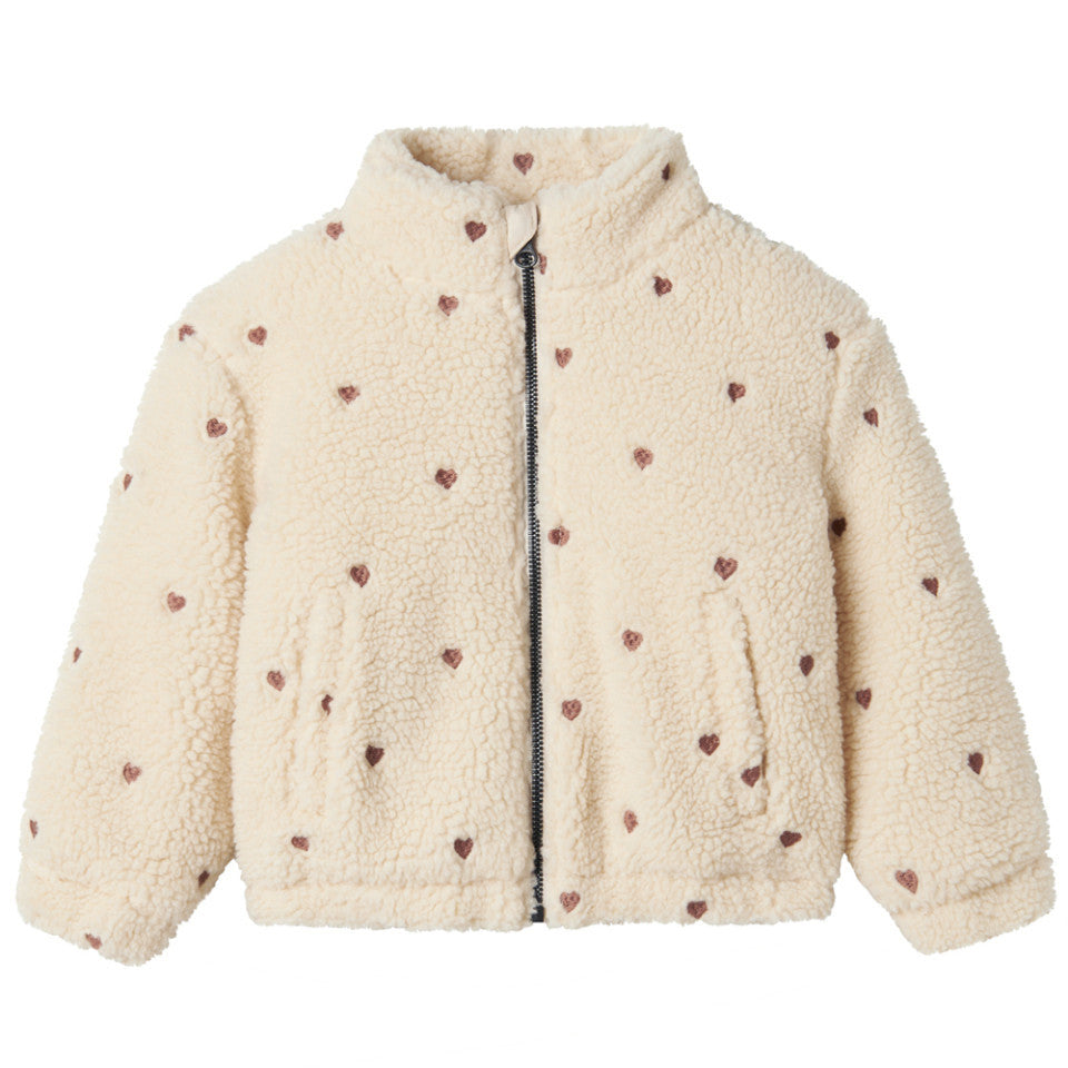 Lil'Atelier sherpa jacket sandshell/heart