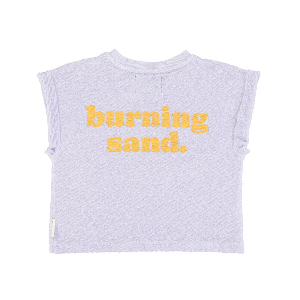 Piupiuchick | t´shirt | lavender w/ "burning sand" print