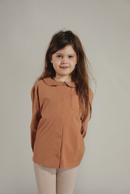 Gray label | Boxy collar blouse | Biscuit