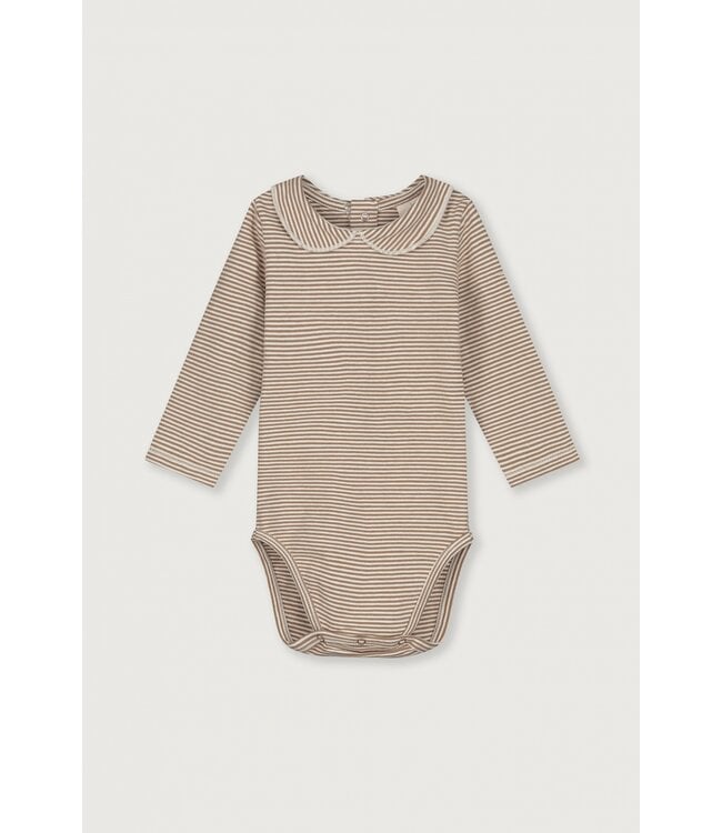 Gray label | baby collar onesie Gots