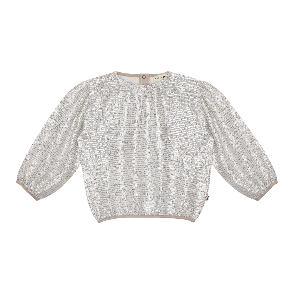 House of Jamie| Puff balloon sequins jumper | Ecru