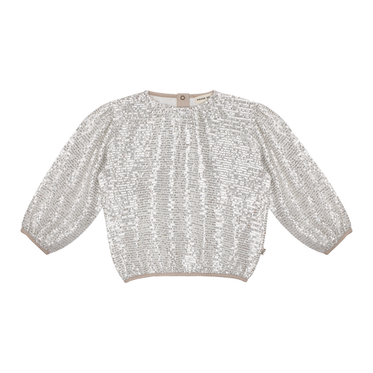 House of Jamie| Puff balloon sequins jumper | Ecru