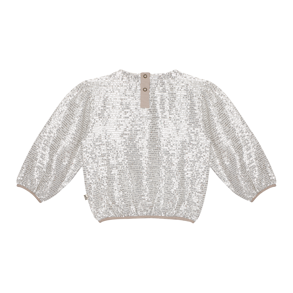 House of Jamie| Puff balloon sequins jumper | Ecru