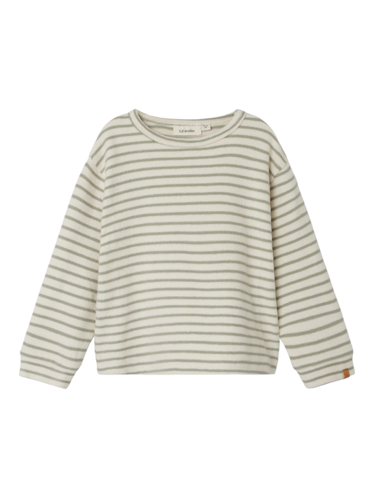 Lil'Atelier | Thoro Top Stripe | Birch/seagrass