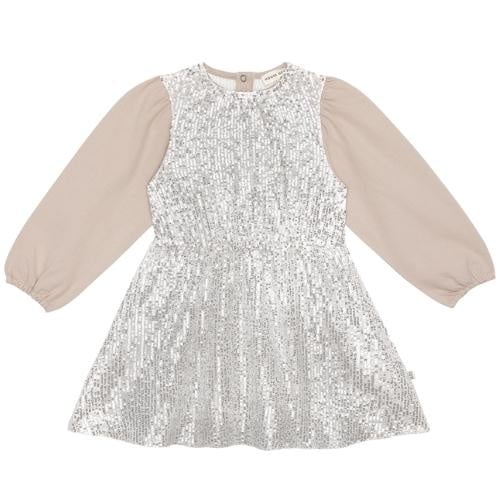 House of Jamie | Balloon sequins dress french | grey & ecru