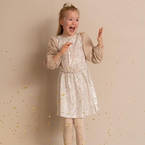 House of Jamie | Balloon sequins dress french | grey & ecru