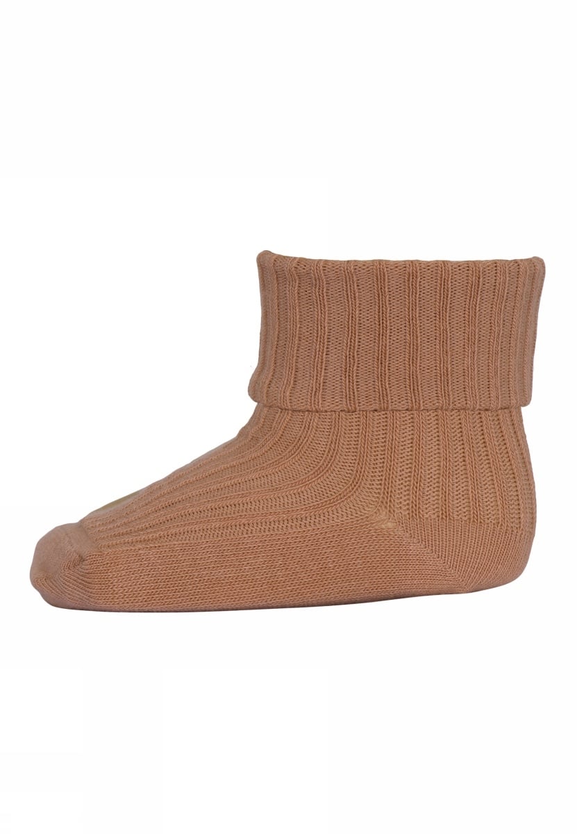 MP Denmark | Cotton rib baby sock | Tawny brown