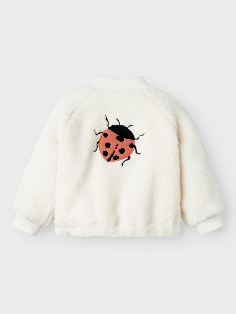 Lil'Atelier bomber jacket coconut milk ladybug