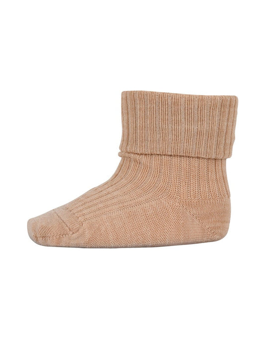 MP Denmark | Wool rib sock | Camel melange