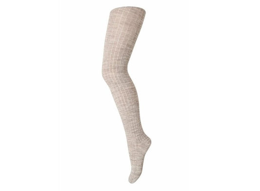 Mp Denmark | Wool rib tight | Light brown melange