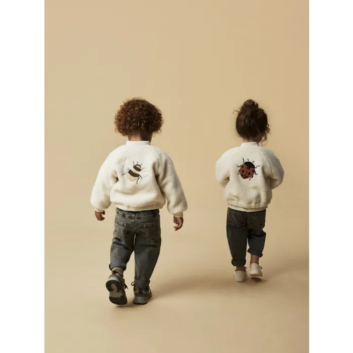 Lil' Atelier Bomber jacket coconut milk - Ladybug