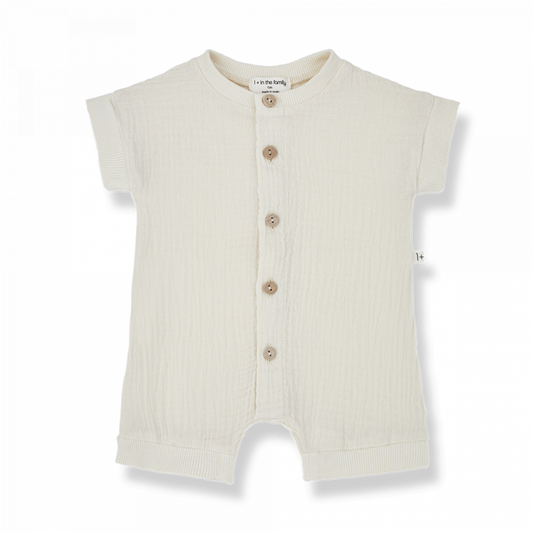 1+ in the family | Playsuit Federico | Ivory