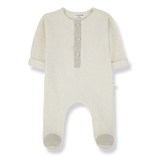 1+ in the family | Jumpsuit Gaetan w/feet | Ecru