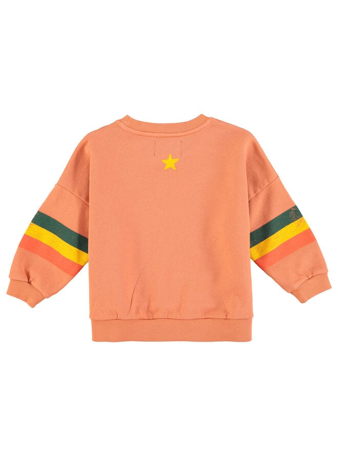 Piupiuchick | Sweater peach w/ multicolor stripes