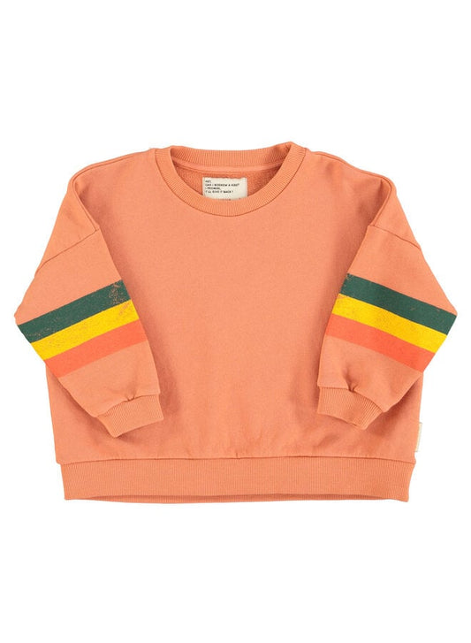 Piupiuchick | Sweater peach w/ multicolor stripes