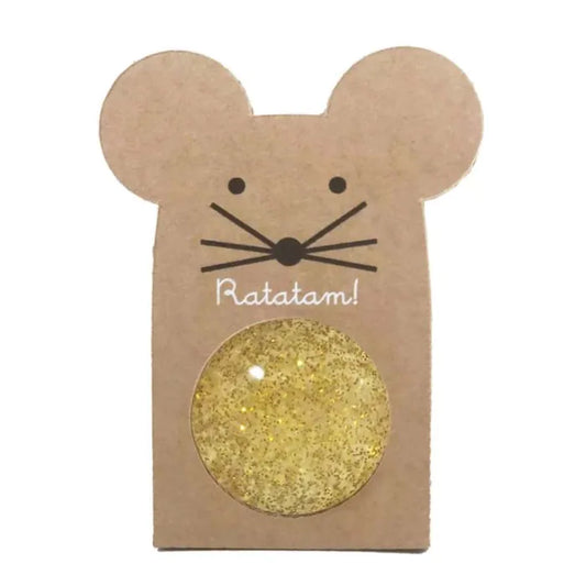 Ratatam | Glitter mouse bouncy | Gold