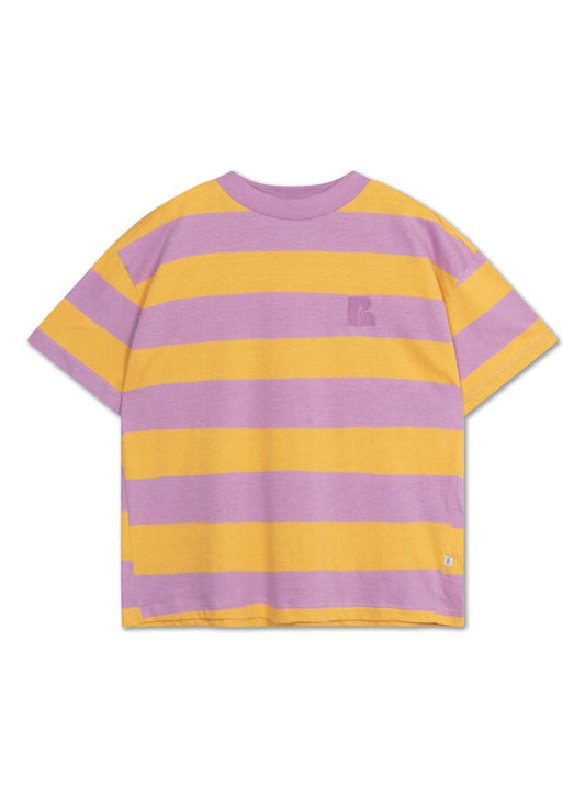 Repose AMS | Boxy T- shirt oversized | Orchid goudsbloem stripe