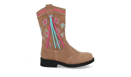 Shoesme| Laarzen cognac blue pink