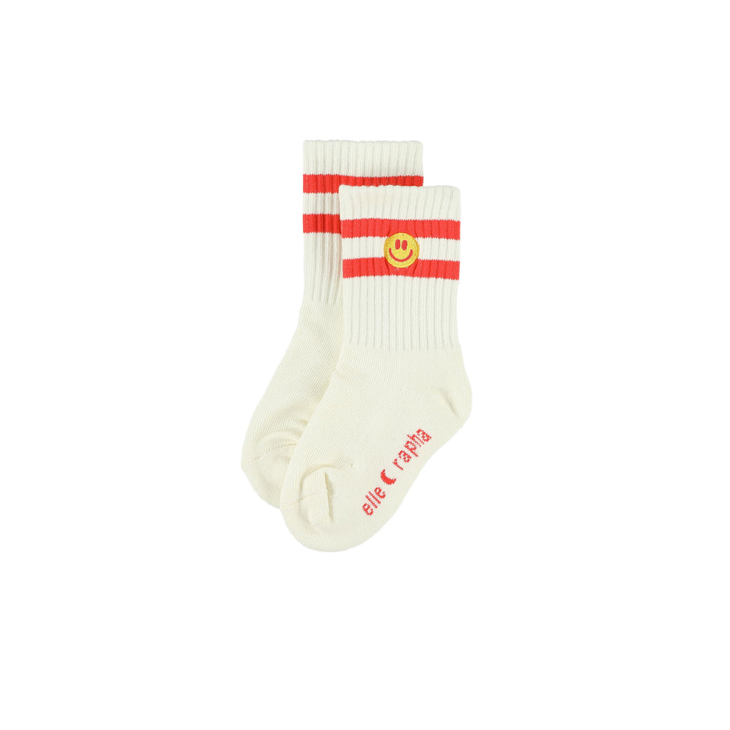 Elle and rapha | Smiley  Socks | Coral