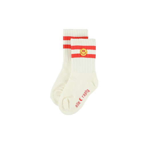 Elle and rapha | Smiley  Socks | Coral