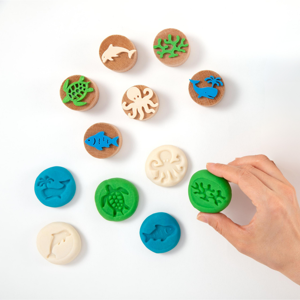 ChildGen | Wooden stamp | Sea creatures set