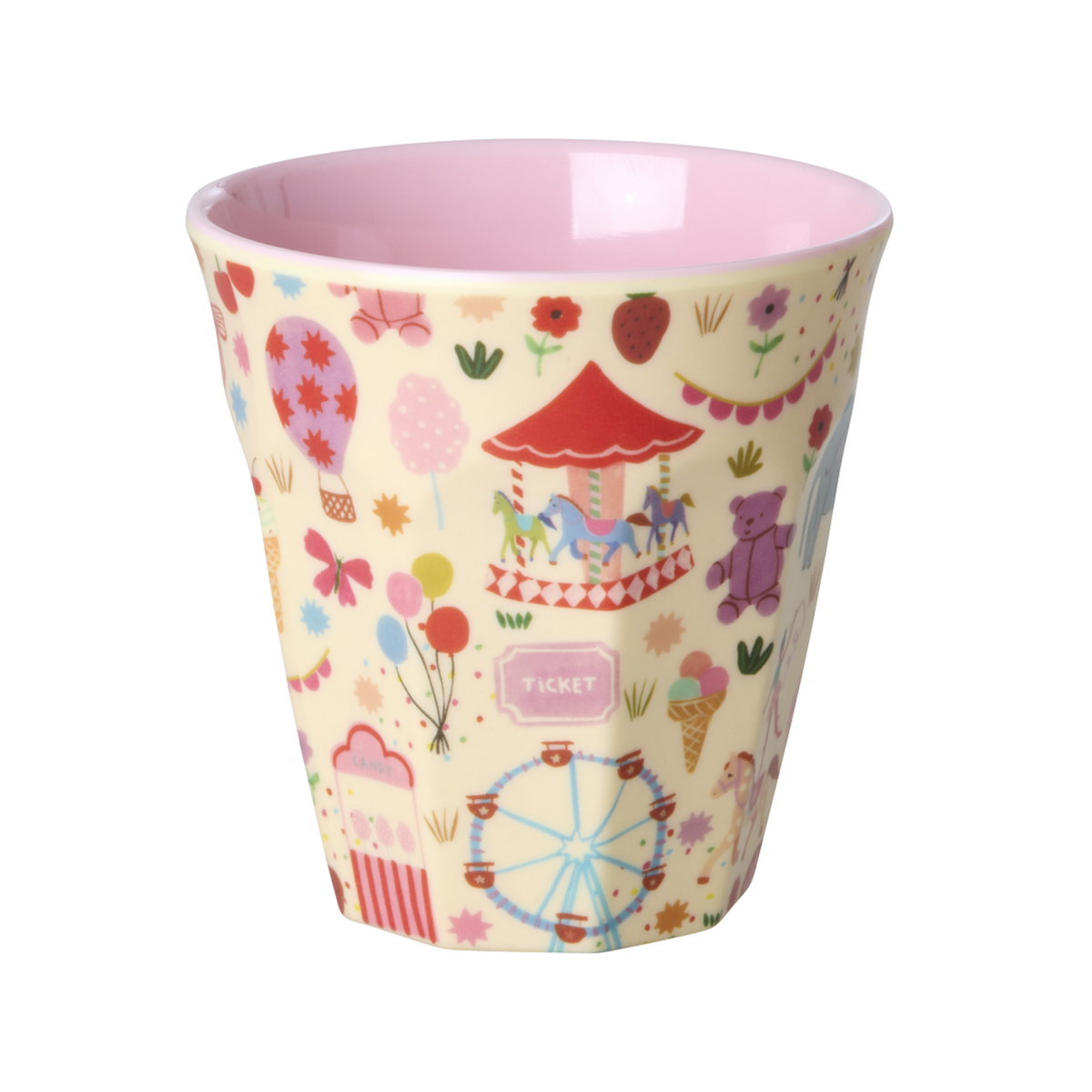 Rice | Melamine cup | Fun fair roze