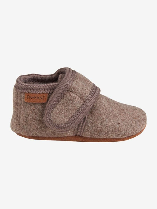 En Fant| Baby wool slippers | Walnut