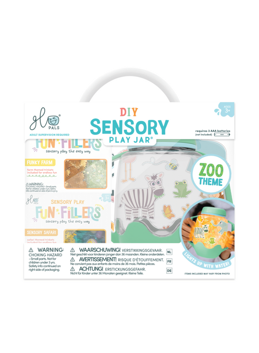 Glo pals | Sensory play jar | Zoo theme